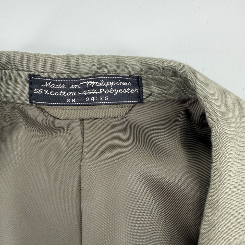 CRICKETEER Mens Blazer‎ Jacket Size 42 LGrey Cotton Polyester Two Button - Picture 4 of 6